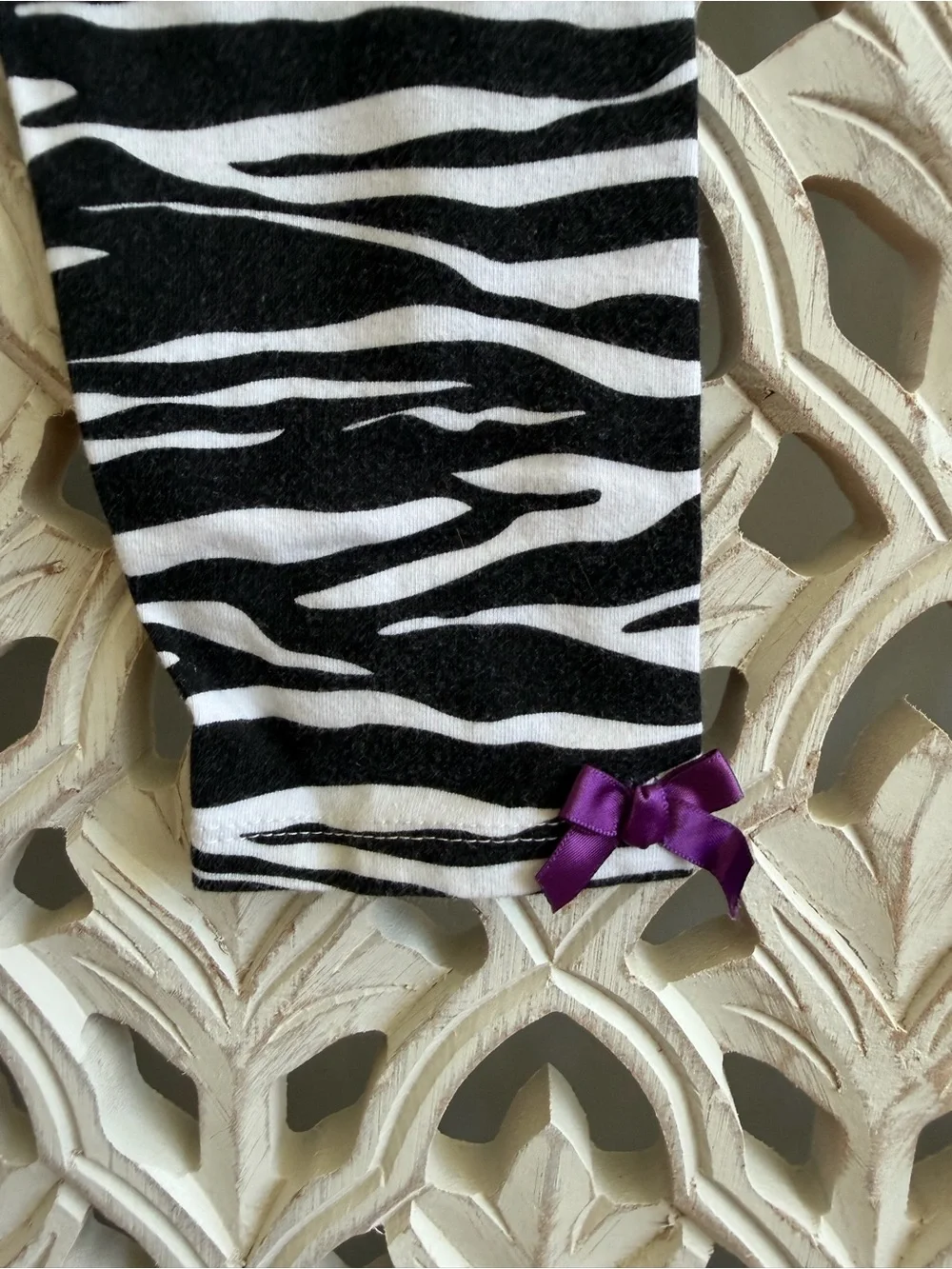 Bonnie Jean Girls Purple Zebra Dress & Leggings Set 4T